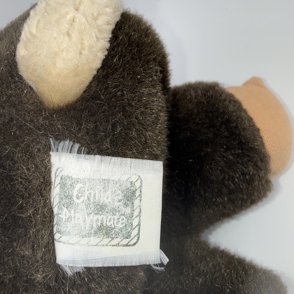 Vintage Child's Playmate Monkey Plush 15.5" Hand Puppet Squeaker 1984 Chimp - Picture 15 of 17